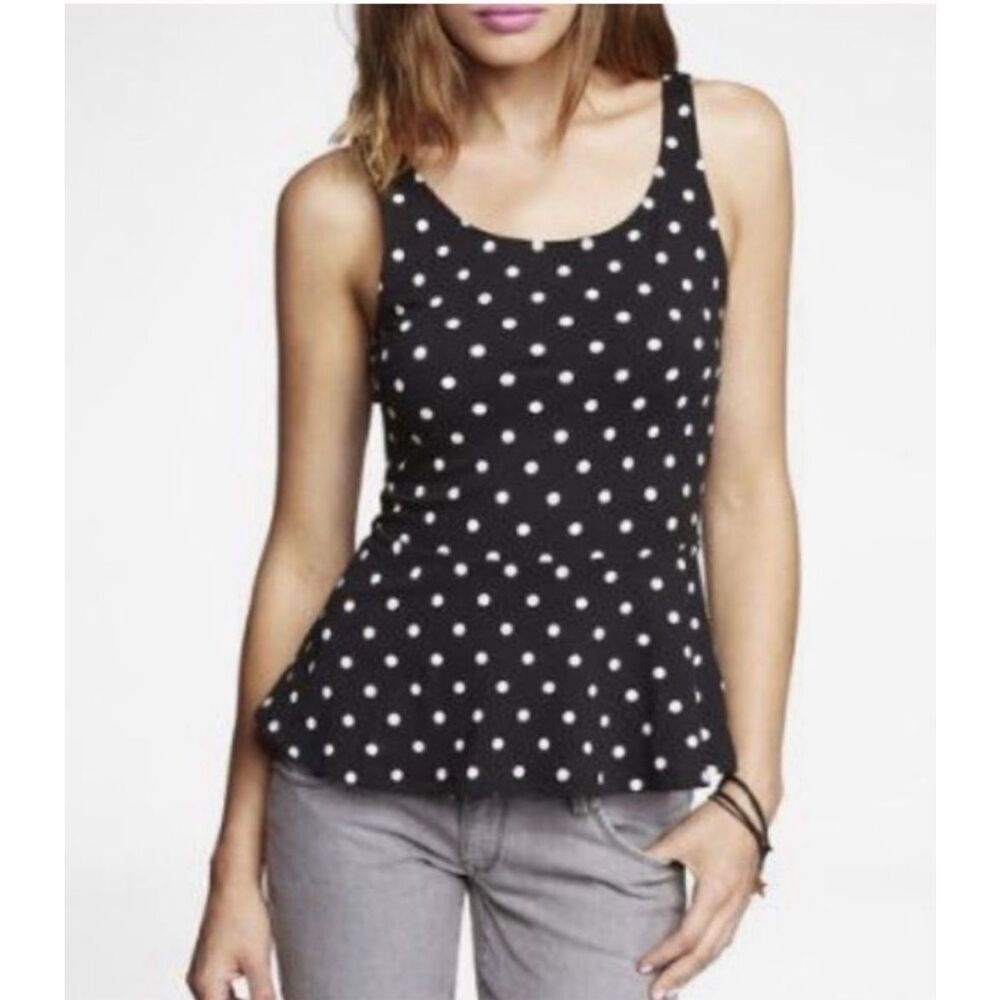 ✨EXPRESS POLKA DOT PEPLUM SZ SMALL TOP✨